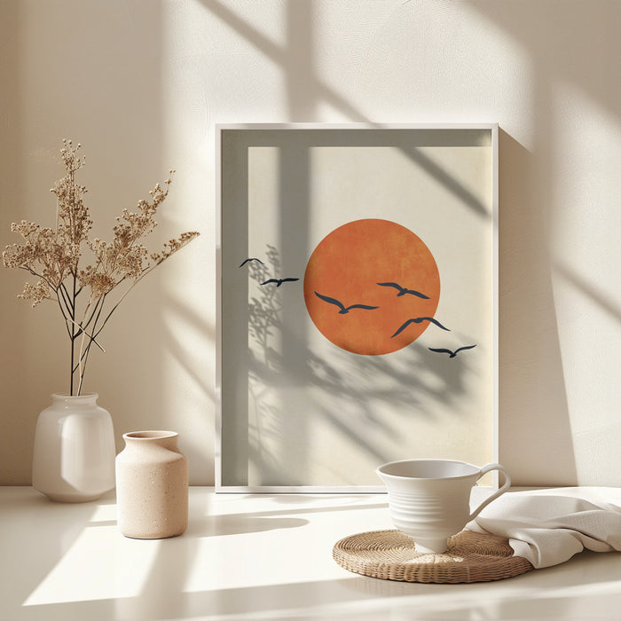 Dancing With the Sun Framed Art Modern Wall Decor