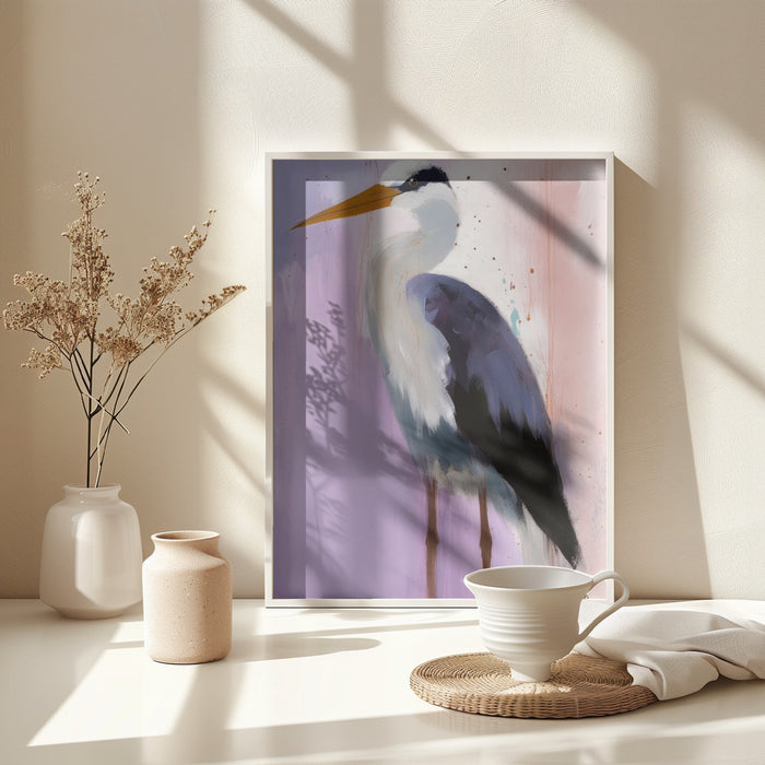 Stork Framed Art Modern Wall Decor