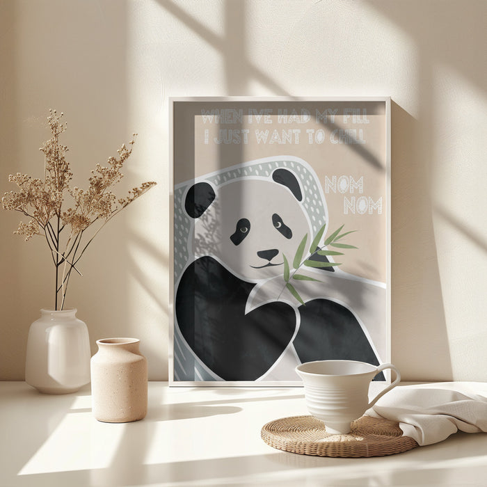 Children's panda typography Framed Art Modern Wall Decor