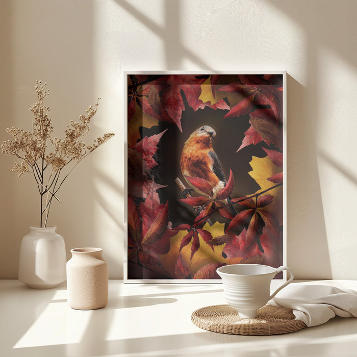 Bird Autumn Framed Art Wall Decor