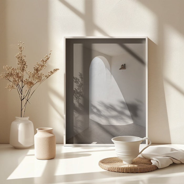 Arch Shadows Framed Art Modern Wall Decor