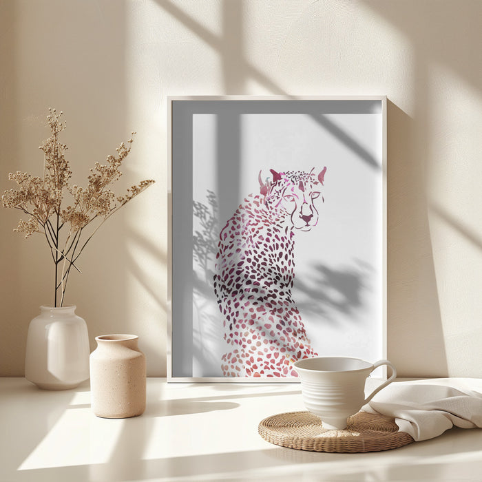 Pink Cheetah Framed Art Wall Decor