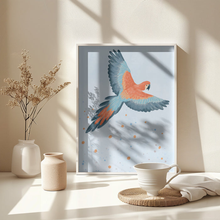 Fly With Me (blue) Framed Art Wall Decor