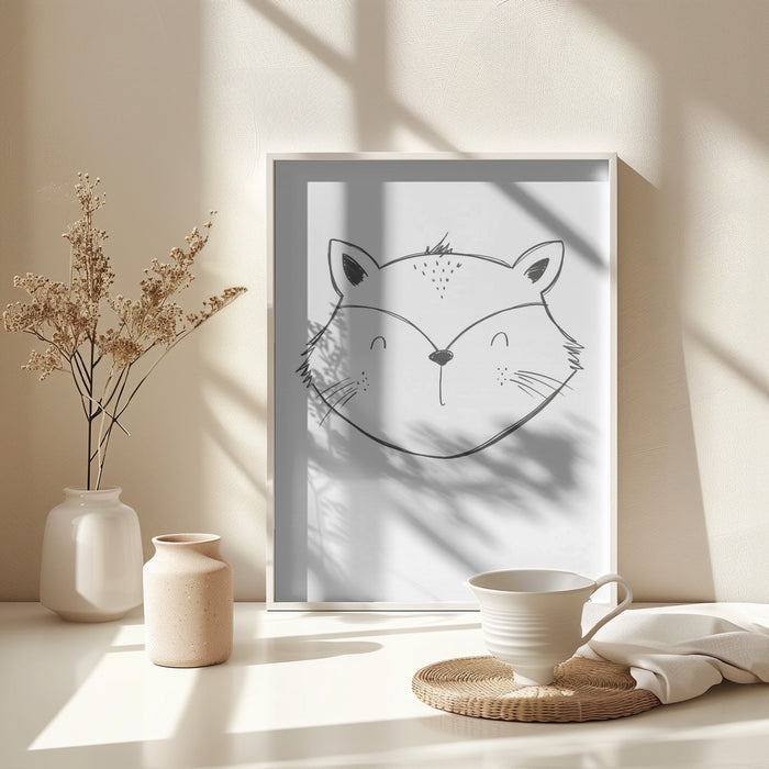 Fox Framed Art Modern Wall Decor