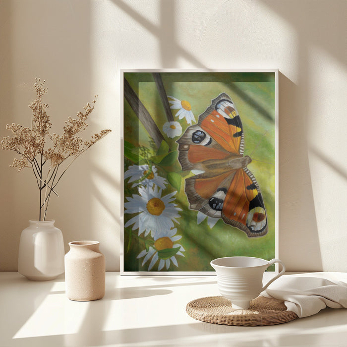 Peacock Butterfly Framed Art Wall Decor