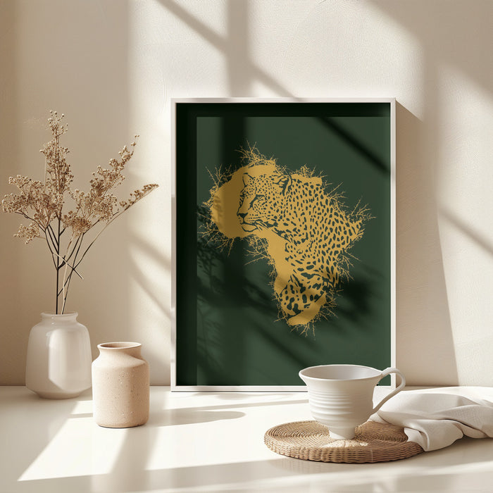 Leopard Africa Thorns Framed Art Wall Decor