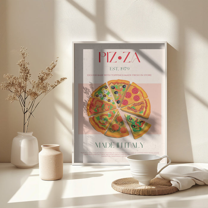 Pizza Framed Art Modern Wall Decor