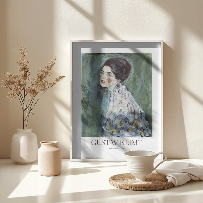 Porträt Einer Dame (1916–1917) Poster Framed Art Wall Decor