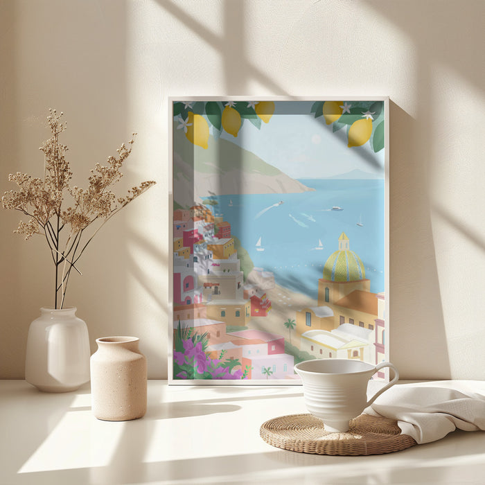 Positano, Italy Framed Art Modern Wall Decor