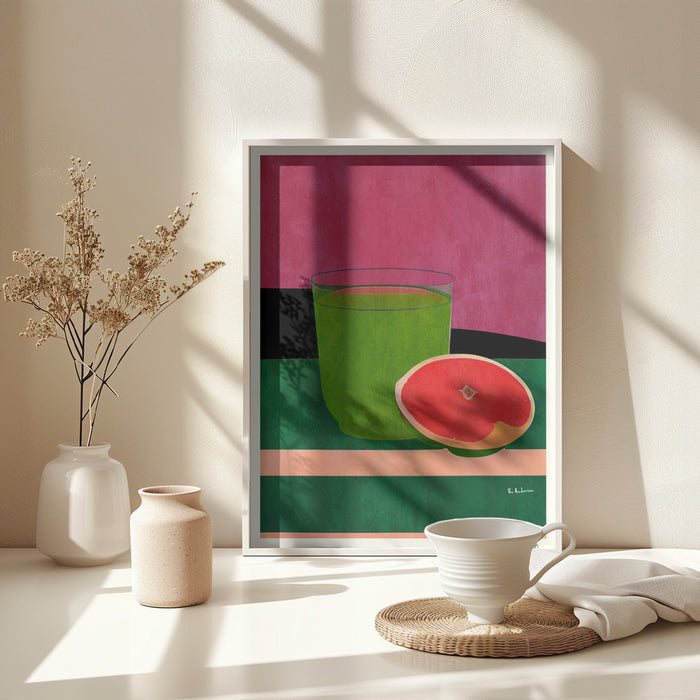 Pink, Little Grapefruit Framed Art Wall Decor