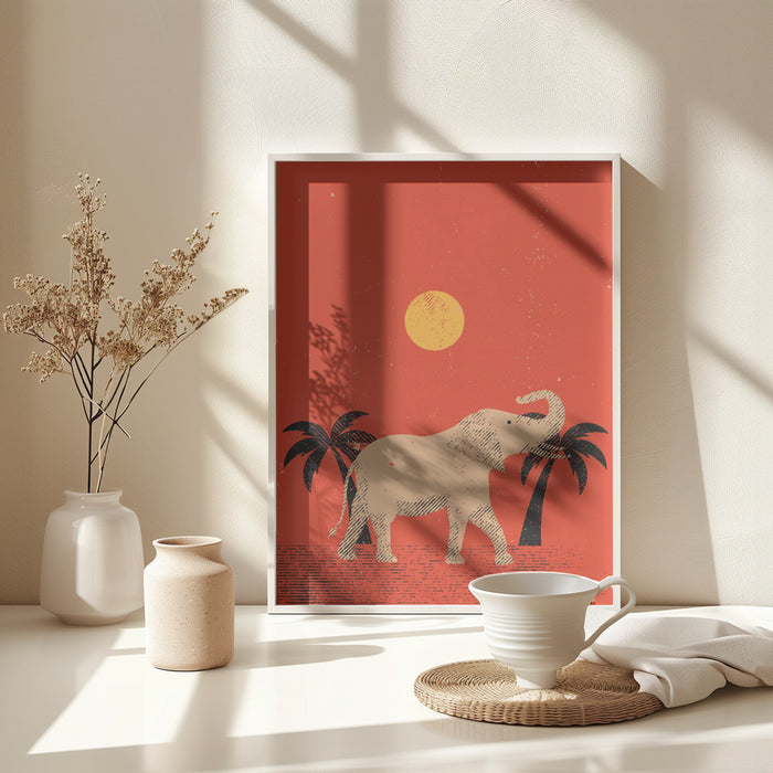 Elephant Framed Art Wall Decor