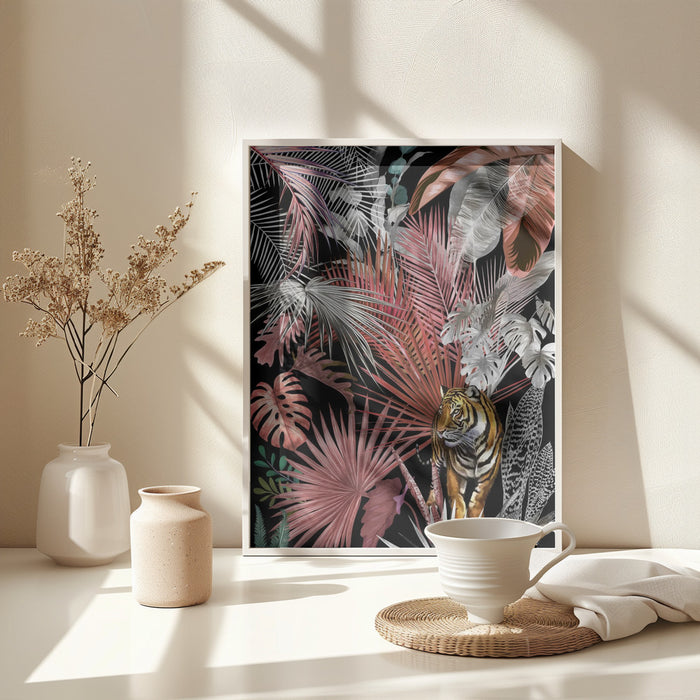 Jungle Tiger 02 Framed Art Modern Wall Decor