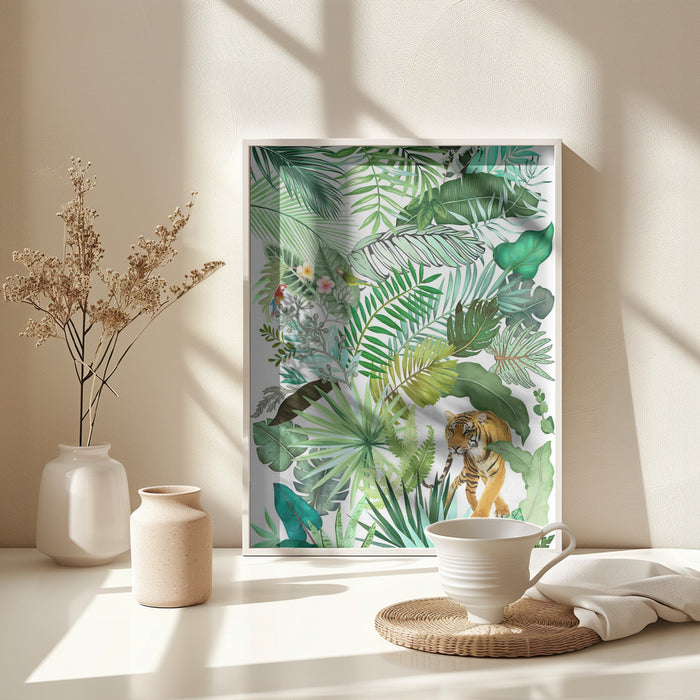 Jungle Tiger 04 Framed Art Modern Wall Decor