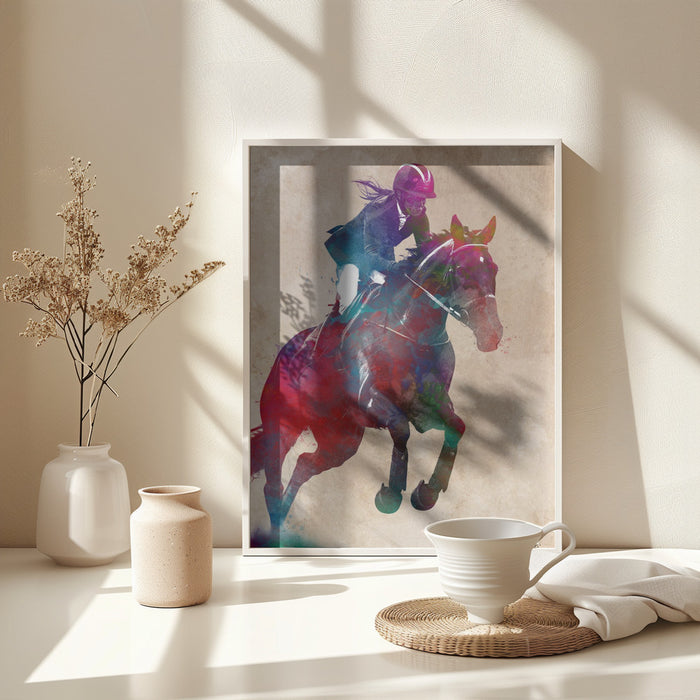 Horse Rider Framed Art Wall Decor