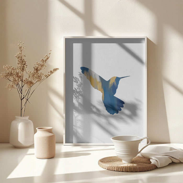 Blue & Yellow Hummingbird Ii Framed Art Wall Decor