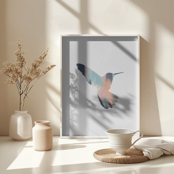 Pastel Hummingbird Ii Framed Art Wall Decor