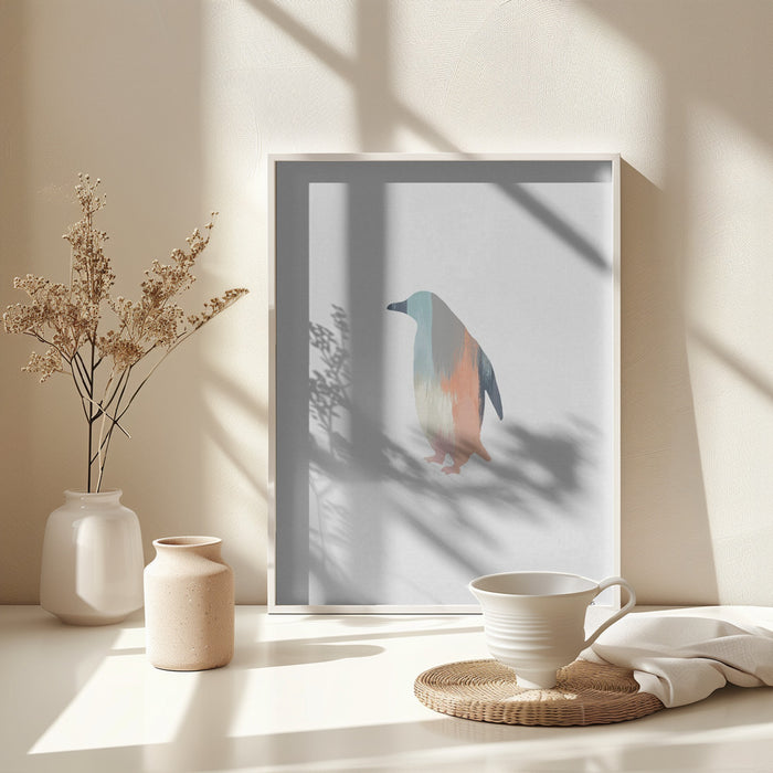 Pastel Penguin Framed Art Wall Decor