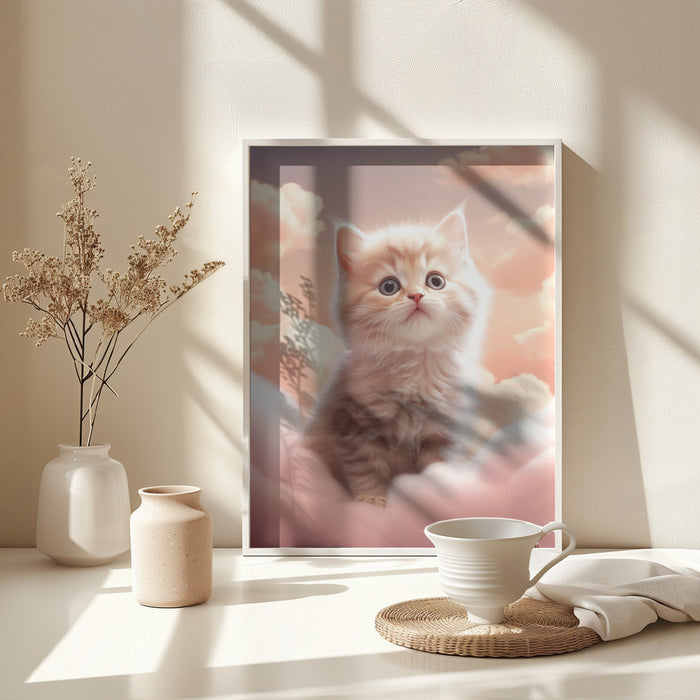 Kitty 3 Framed Art Modern Wall Decor