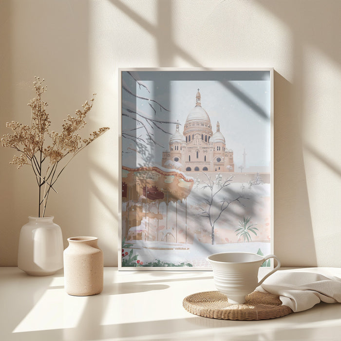 Winter in Paris Framed Art Modern Wall Decor