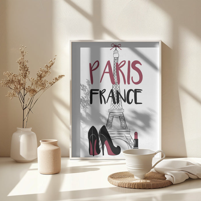 France Framed Art Modern Wall Decor