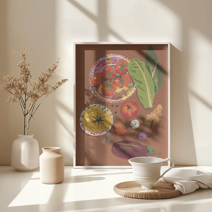 Veggies Framed Art Wall Decor