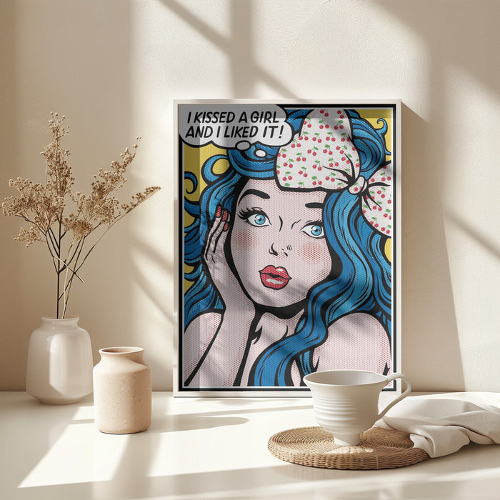 I Kissed a Girl Framed Art Wall Decor