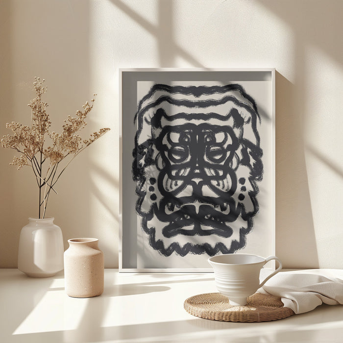 Tiger Totem Portrait Framed Art Wall Decor