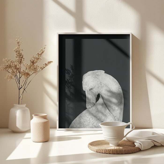 Greyhound black and white Framed Art Wall Decor