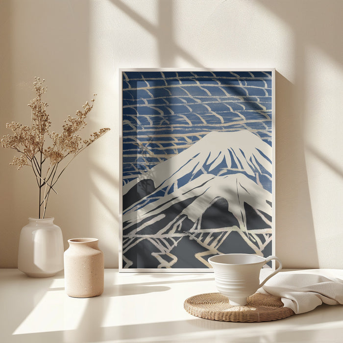 Snowy peak Framed Art Modern Wall Decor