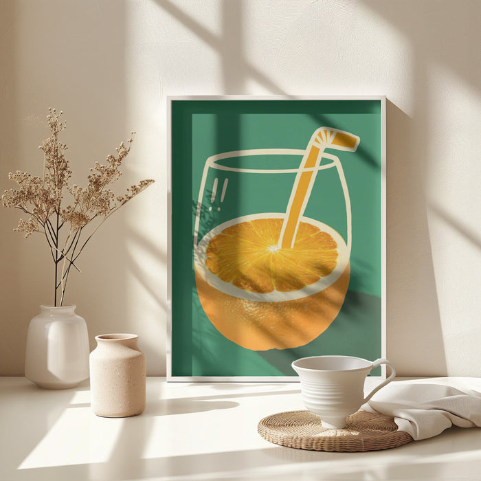 Orange juice Framed Art Wall Decor