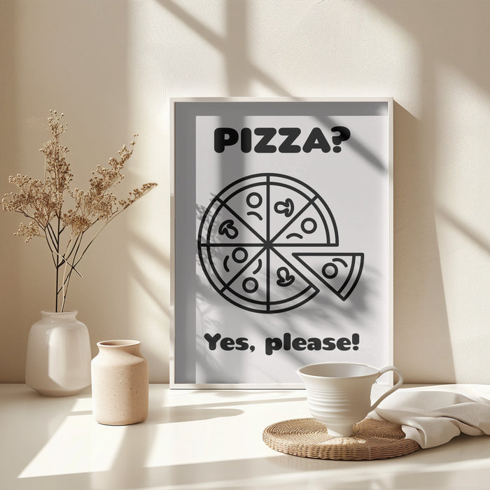 Pizza Framed Art Modern Wall Decor