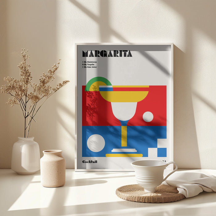 Margarita Bauhaus Cocktail Framed Art Wall Decor