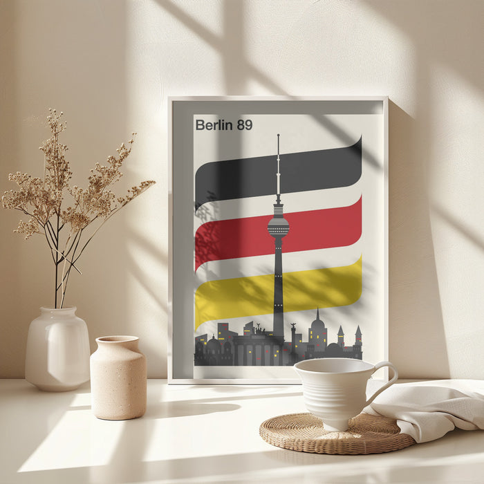 Berlin Retro Travel Print Framed Art Wall Decor