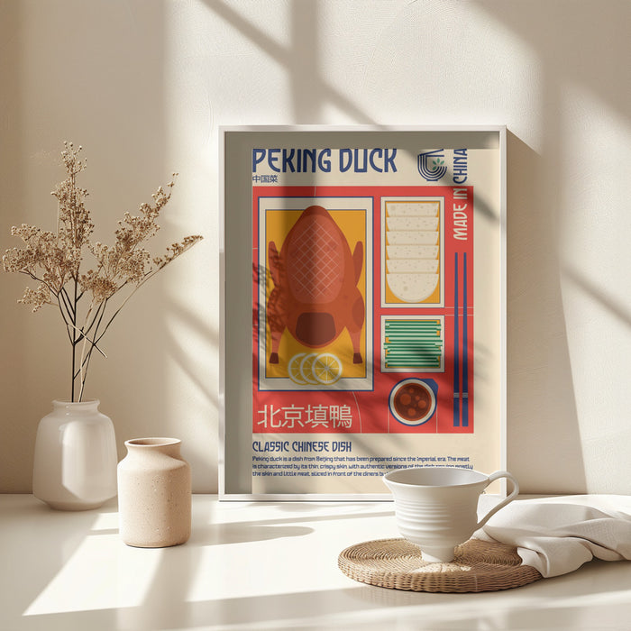 Peking Duck Japanese Food Print Framed Art Modern Wall Decor