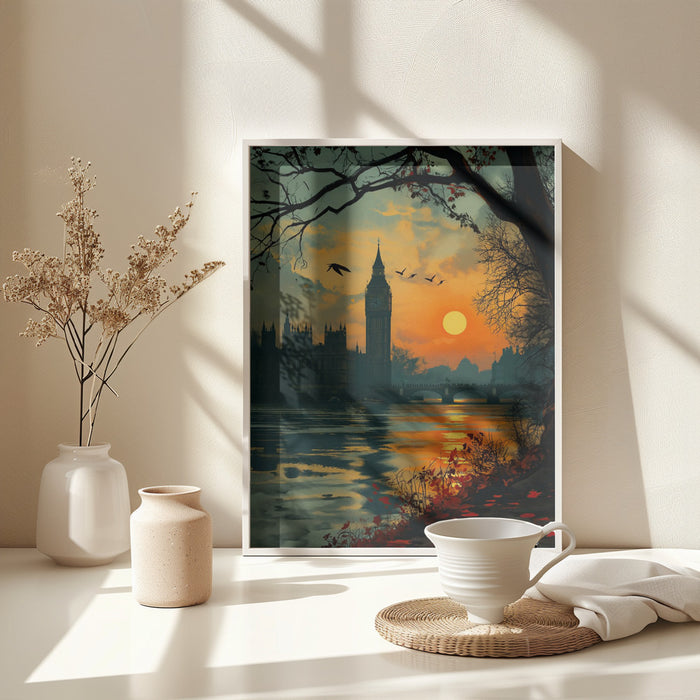 View from the Thames Framed Art Modern Wall Decor