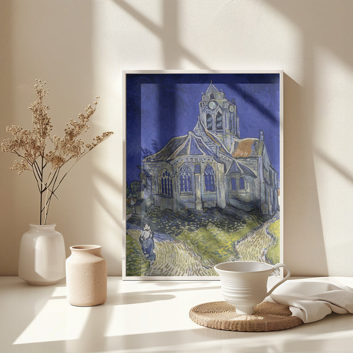 Vincent Van Gogh's the Church At Auvers (1890) Framed Art Wall Decor