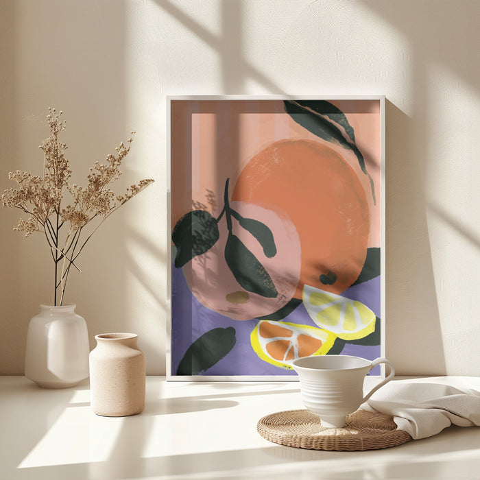 Fruity Summer No 3 Framed Art Modern Wall Decor