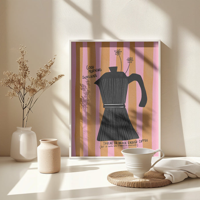 Mocca Coffee Sunshine Framed Art Wall Decor