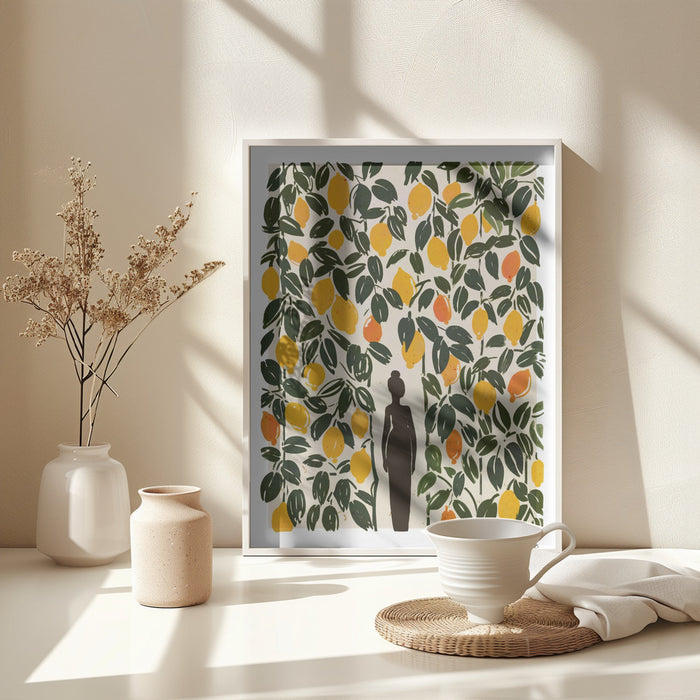 In The Lemon Garden Framed Art Modern Wall Decor