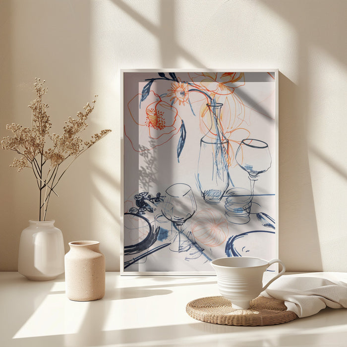 Table still life no 1 Framed Art Modern Wall Decor