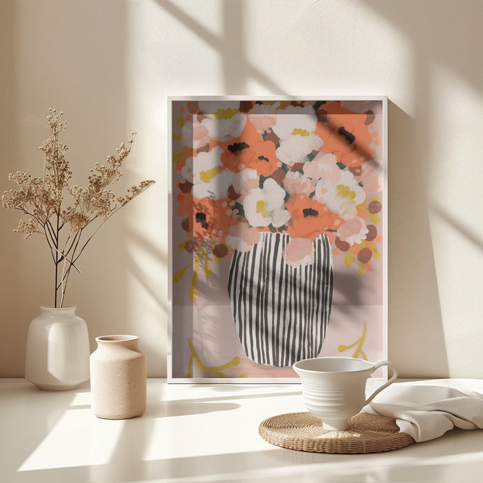 Pastel flower impression no 10 Framed Art Modern Wall Decor