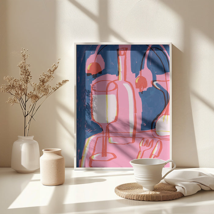 Neon Still Life No 4 Framed Art Modern Wall Decor