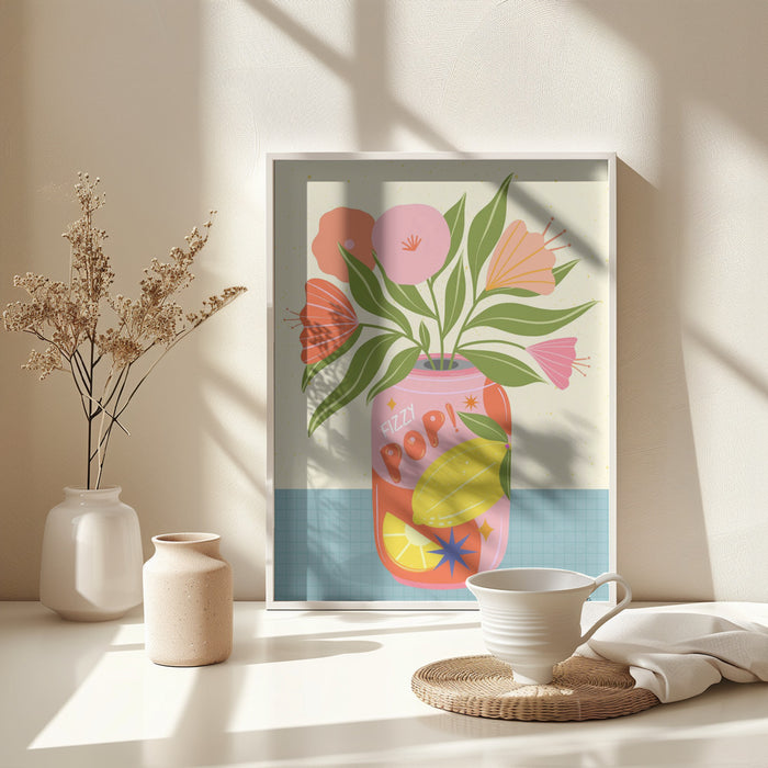 Flowers in Can Framed Art Wall Decor