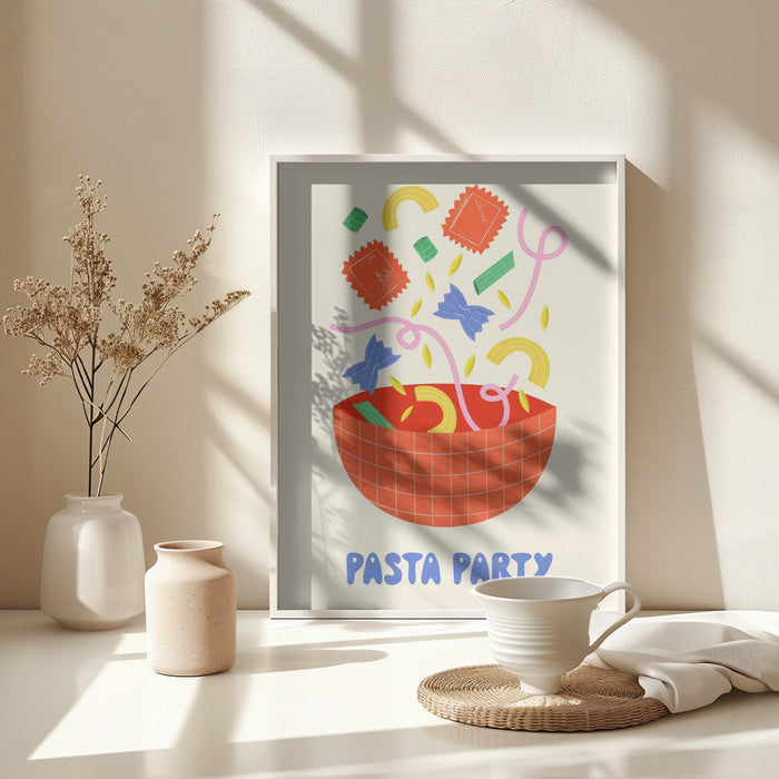 Pasta Party Framed Art Wall Decor