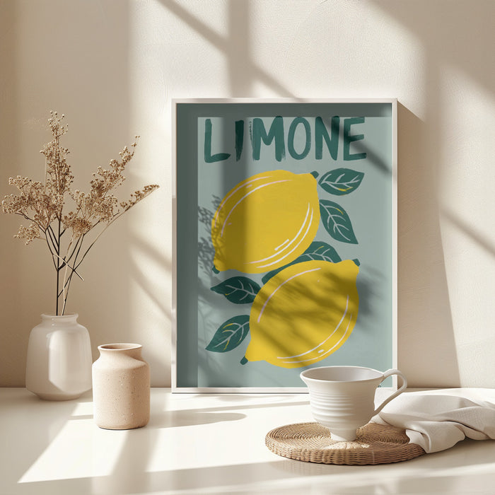 Limone Framed Art Modern Wall Decor