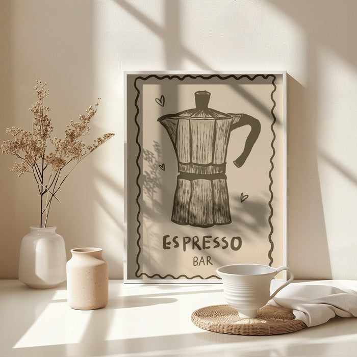 Espresso Framed Art Modern Wall Decor