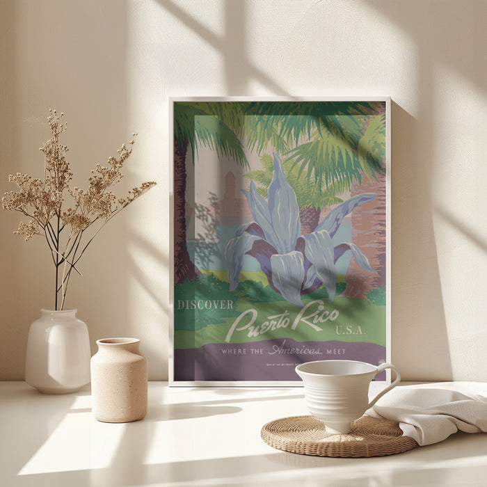 Puerto Rico Framed Art Modern Wall Decor