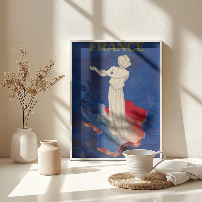 France Framed Art Modern Wall Decor