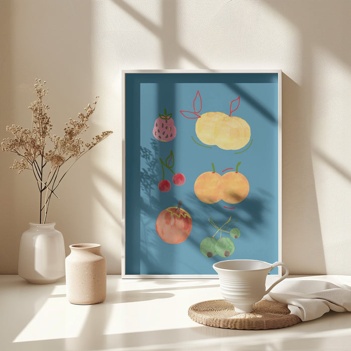 Fruit Fiesta 02 Framed Art Modern Wall Decor