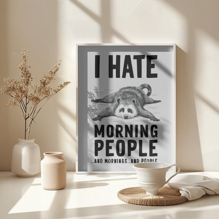 I Hate Morning People Framed Art Wall Decor